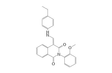 1,3(2H,4H)-isoquinolinedione, 4-[[(4-ethylphenyl)amino]methylene]-2-(2-methoxyphenyl)-, (4E)-