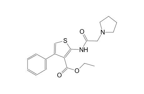 ethyl 4-phenyl-2-[(1-pyrrolidinylacetyl)amino]-3-thiophenecarboxylate