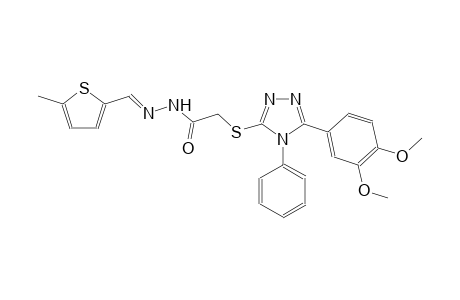 acetic acid, [[5-(3,4-dimethoxyphenyl)-4-phenyl-4H-1,2,4-triazol-3-yl]thio]-, 2-[(E)-(5-methyl-2-thienyl)methylidene]hydrazide