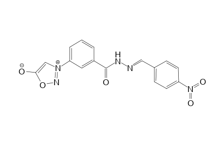 2-[(p-Nitrophenyl)methylidene]-1-[3'-(.psi.-5"-oxo-1",2",3"-oxadiazol-3"-yl)benzoyl]-hydrazine