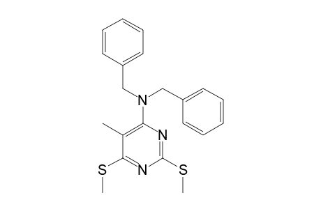 4-Pyrimidinamine, 5-methyl-2,6-bis(methylthio)-N,N-bis(phenylmethyl)-