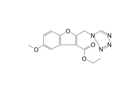 3-benzofurancarboxylic acid, 5-methoxy-2-(1H-tetrazol-1-ylmethyl)-,ethyl ester