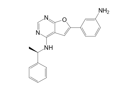 6-(3-aminophenyl)-N-[(1R)-1-phenylethyl]-4-furo[2,3-d]pyrimidinamine