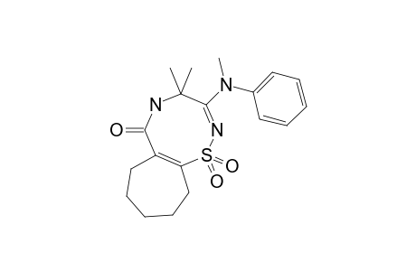 4,7,8,9,10,11-HEXAHYDRO-4,4-DIMETHYL-3-(N-METHYL-N-PHENYLAMINO)-CYCLOHEPTA-[G]-1,2,5-THIADIAZOCIN-6-(5H)-ON-1,1-DIOXIDE