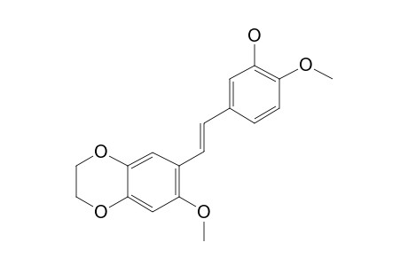 2-Methoxy-5-[(E)-2-(7-methoxy-2,3-dihydro-1,4-benzodioxin-6-yl)ethenyl]phenol