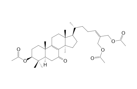 GANODERIOL-E-TRIACETATE;3-BETA,26,27-TRIACETOXY-5-ALPHA-LANOSTA-8,24-DIEN-7-ONE