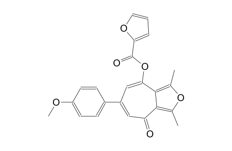 6-(4-methoxyphenyl)-1,3-dimethyl-4-oxo-4H-cyclohepta[c]furan-8-yl 2-furoate