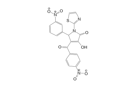 3-hydroxy-4-(4-nitrobenzoyl)-5-(3-nitrophenyl)-1-(1,3-thiazol-2-yl)-1,5-dihydro-2H-pyrrol-2-one