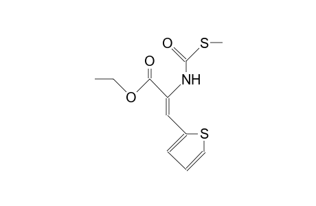2-(Methylthiocarbonylamino)-3-(2-thienyl)-acrylic acid, ethyl ester