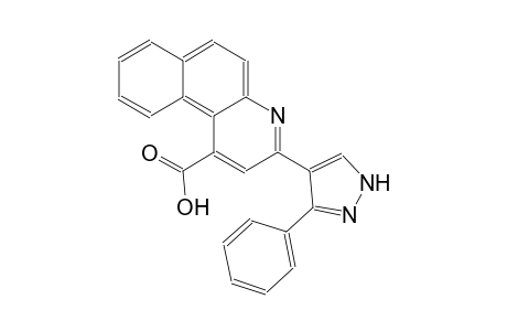 benzo[f]quinoline-1-carboxylic acid, 3-(3-phenyl-1H-pyrazol-4-yl)-