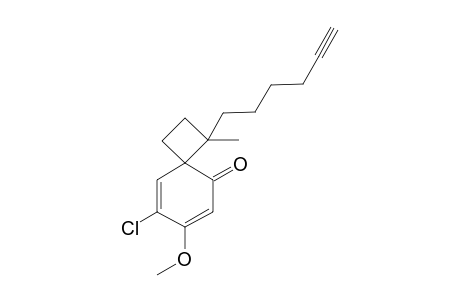8-Chloro-7-methoxy-6-1-(hexynyl)-1-methyl-5-oxospiro[3,5]-6,8-nonadiene