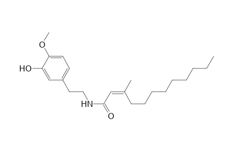 (Z)-N-[2-(3-hydroxy-4-methoxyphenyl)ethyl]-3-methyldodec-2-enamide