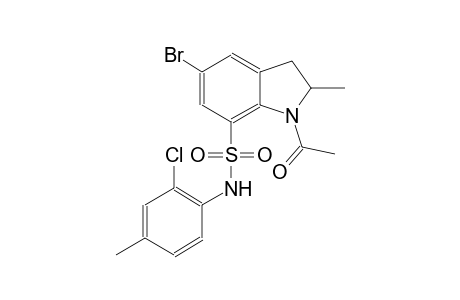 1H-indole-7-sulfonamide, 1-acetyl-5-bromo-N-(2-chloro-4-methylphenyl)-2,3-dihydro-2-methyl-
