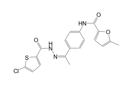 N-(4-{(1Z)-N-[(5-chloro-2-thienyl)carbonyl]ethanehydrazonoyl}phenyl)-5-methyl-2-furamide