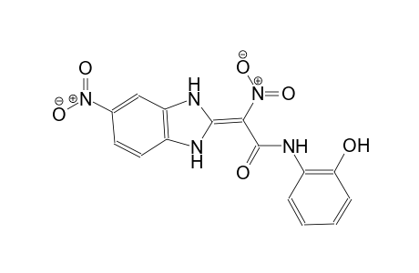 (2Z)-N-(2-hydroxyphenyl)-2-nitro-2-(5-nitro-1,3-dihydro-2H-benzimidazol-2-ylidene)ethanamide