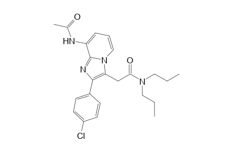 N,N-Di-n-propyl-[2-(4-chlorophenyl)-8-acetamidoimidazo[1,2-a]pyridin-3-yl]acetamide