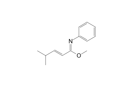 2-Pentenimidic acid, 4-methyl-N-phenyl-, methyl ester, (?,E)-