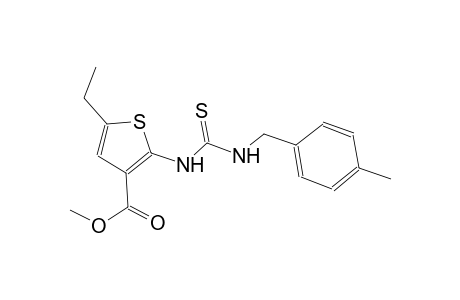 methyl 5-ethyl-2-({[(4-methylbenzyl)amino]carbothioyl}amino)-3-thiophenecarboxylate