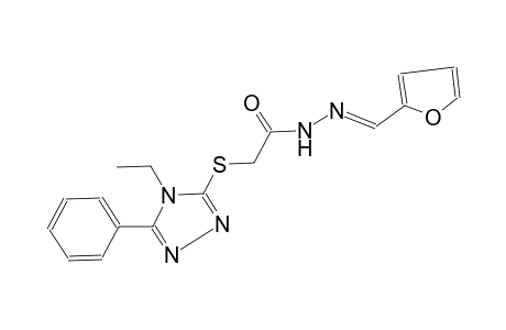 acetic acid, [(4-ethyl-5-phenyl-4H-1,2,4-triazol-3-yl)thio]-, 2-[(E)-2-furanylmethylidene]hydrazide