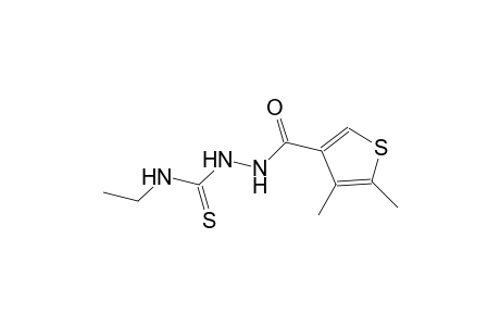 2-[(4,5-dimethyl-3-thienyl)carbonyl]-N-ethylhydrazinecarbothioamide