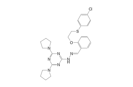 2-{2-[(4-chlorophenyl)sulfanyl]ethoxy}benzaldehyde [4,6-di(1-pyrrolidinyl)-1,3,5-triazin-2-yl]hydrazone