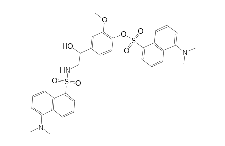 1-Naphthalenesulfonic acid, 5-(dimethylamino)-, 4-[2-[[[5-(dimethylamino)-1-naphthalenyl]sulfonyl]amino]-1-hydroxyethyl]-2-methoxyphenyl ester