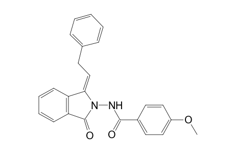 (E)-4-Methoxy-N-(1-oxo-3-(2-phenylethylidene)isoindolin-2-yl)benzamide
