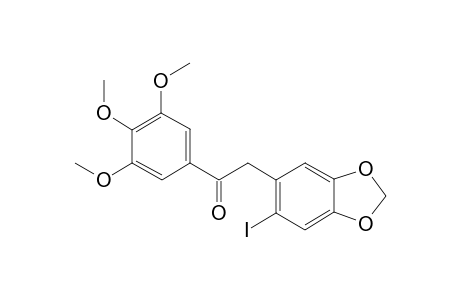 2-(6-iodanyl-1,3-benzodioxol-5-yl)-1-(3,4,5-trimethoxyphenyl)ethanone