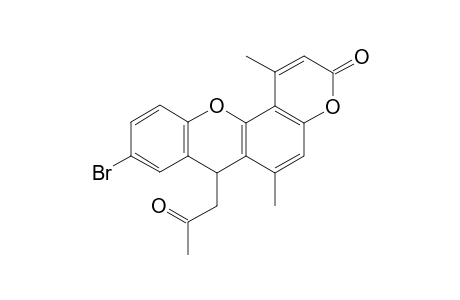 9-Bromo-1,6-dimethyl-7-(2-oxopropyl)pyrano[2,3-c]xanthen-3(7H)-one