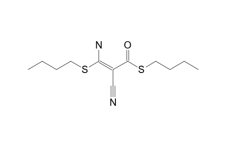 (E)-3-amino-3-(butylthio)-2-cyano-prop-2-enethioic acid S-butyl ester