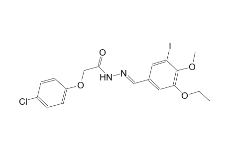 2-(4-chlorophenoxy)-N'-[(E)-(3-ethoxy-5-iodo-4-methoxyphenyl)methylidene]acetohydrazide