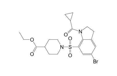 4-piperidinecarboxylic acid, 1-[[5-bromo-1-(cyclopropylcarbonyl)-2,3-dihydro-1H-indol-7-yl]sulfonyl]-, ethyl ester