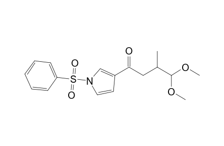1-(1-besylpyrrol-3-yl)-4,4-dimethoxy-3-methyl-butan-1-one