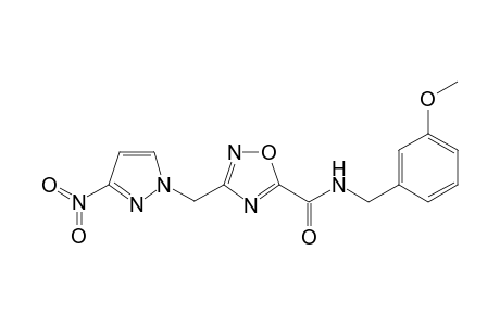 1,2,4-Oxadiazole-5-carboxamide, N-[(3-methoxyphenyl)methyl]-3-[(3-nitro-1H-pyrazol-1-yl)methyl]-