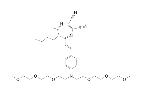 6-Butyl-2,3-dicyano-5-[4-(bis{2-[2-(2-methoxyethoxy)ethoxy]ethyl}amino)styryl]-7-methyl-6H-1,4-diazepine