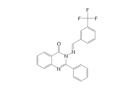 2-PHENYL-3-(3-TRIFLUOROMETHYLBENZALAMINO)-4(3H)-QUINAZOLINONE