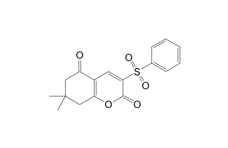 7,7-Dimethyl-3-benzenesulfonyl-5-oxo-5,6,7,8-tetrahydrocoumarin