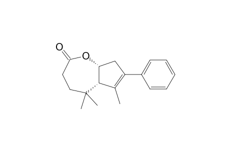 5,5,6-Trimethyl-7-phenyl-3,4,5,7,8,8a-hexahydrocyclopenta[b]oxepin-2-one