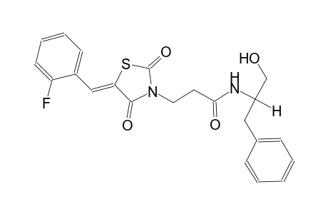 3-thiazolidinepropanamide, 5-[(2-fluorophenyl)methylene]-N-[(1R)-2-hydroxy-1-(phenylmethyl)ethyl]-2,4-dioxo-, (5Z)-