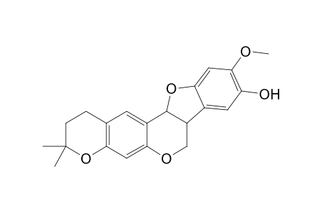 10-Methoxy-3,3-dimethyl-2,3,7a,12a-tetrahydro-1H,7H-[1]benzofuro[3,2-c]pyrano[3,2-g]chromen-9-ol