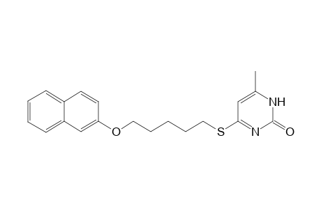 4-Methyl-6-([5-(2-naphthyloxy)pentyl]sulfanyl)-2(3H)-pyrimidinone