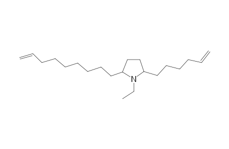 1-Ethyl-2-(5-hexenyl)-5-(8-nonenyl)pyrrolidine