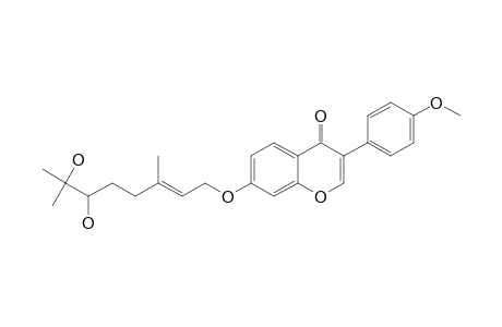 GRIFFONIANONE-D;(7E)-(6'',7''-DIHYDROXY-3'',7''-DIMETHYLOCT-2''-ENYL)-OXY-4'-METHOXYISOFLAVONE