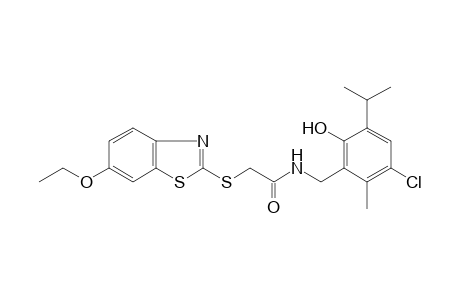 N-(5-chloro-2-hydroxy-3-isopropyl-6-methyl-benzyl)-2-[(6-ethoxy-1,3-benzothiazol-2-yl)thio]acetamide