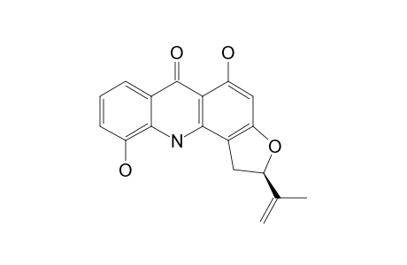 ORICIACRIDONE-C;(+)-1,5-DIHYDROXY-2-ISOPROPENYLDIHYDROFURAN-[3,4-C]-ACRIDONE