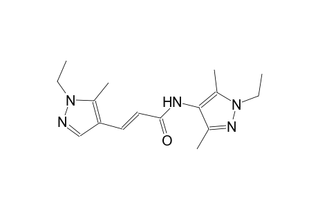 (2E)-N-(1-ethyl-3,5-dimethyl-1H-pyrazol-4-yl)-3-(1-ethyl-5-methyl-1H-pyrazol-4-yl)-2-propenamide