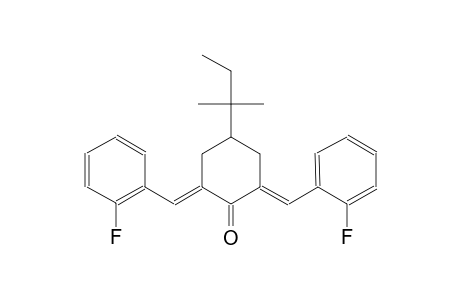 cyclohexanone, 4-(1,1-dimethylpropyl)-2,6-bis[(2-fluorophenyl)methylene]-, (2E,6E)-