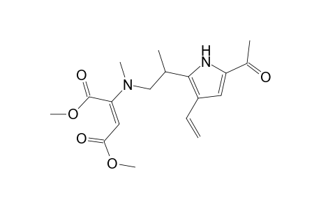 But-2-enedioic acid, 2-[[2-(5-acetyl-3-vinyl-1H-pyrrol-2-yl)propyl]methylamino]-, dimethyl ester