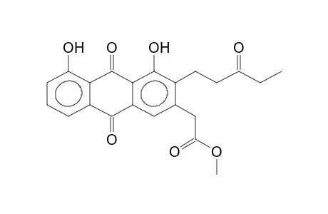 1,8-DIHYDROXY-2-(3-OXOPENTYL)-3-CARBOMETHOXYMETHYLANTHRAQUINONE