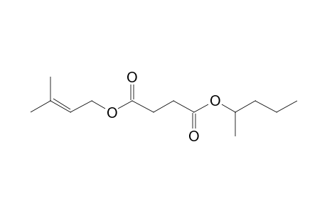 Succinic acid, 3-methylbut-2-enyl 2-pentyl ester